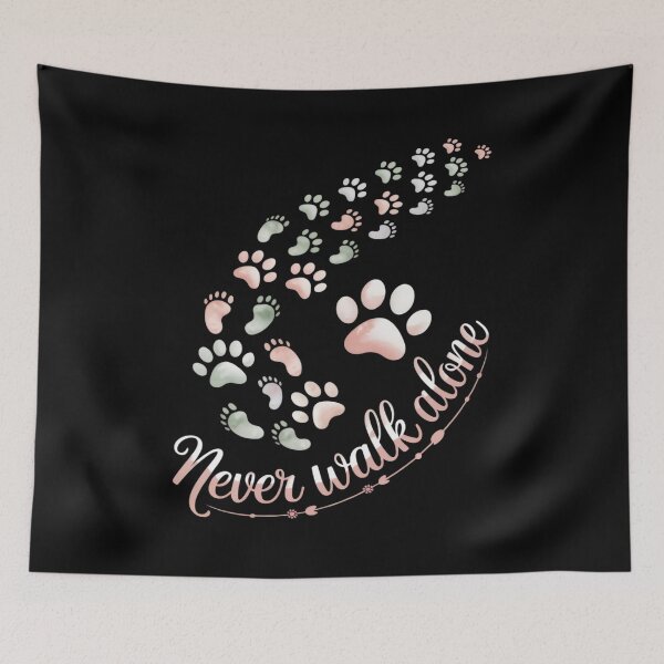 Item preview, Never Walk a Alone Paw Dog Flower Dog Friends designed and sold by ToggleBet.
