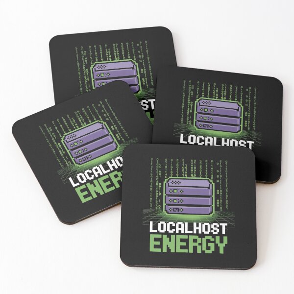 Item preview, LOCALHOST ENERGY Battery Code | Funny Geek Programmer Computer Science Tech| Binary Design designed and sold by pixelpopplanet.