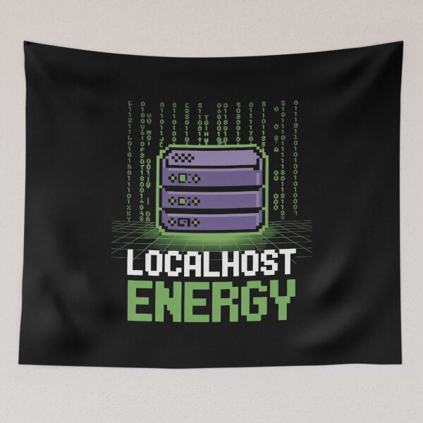 Item preview, LOCALHOST ENERGY Battery Code | Funny Geek Programmer Computer Science Tech| Binary Design designed and sold by pixelpopplanet.