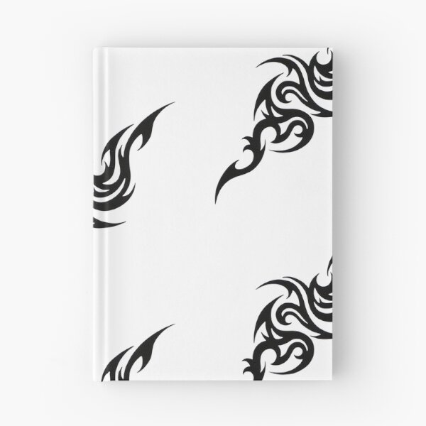 Item preview, Black Tribal Flame Spiral – Y2K Tattoo Pattern designed and sold by merchcloth3s.