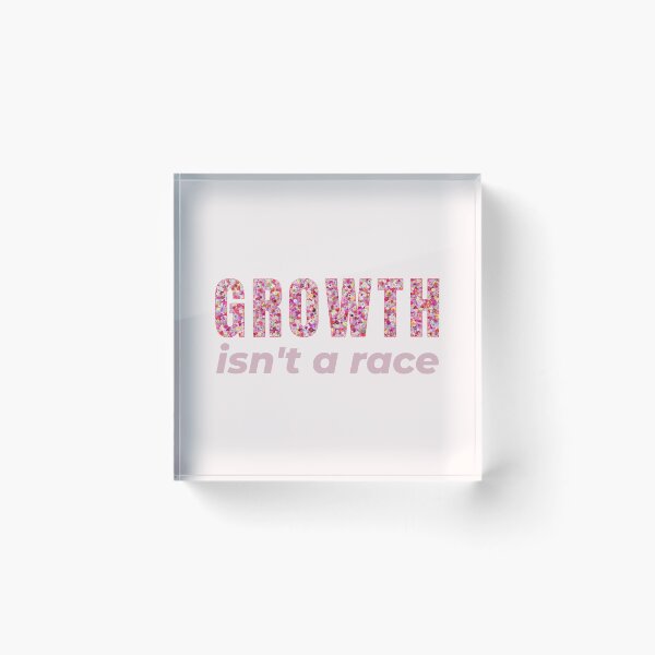 Item preview, Growth Isn't A Race – Floral Typography Quote Design designed and sold by TheSassyNoble.