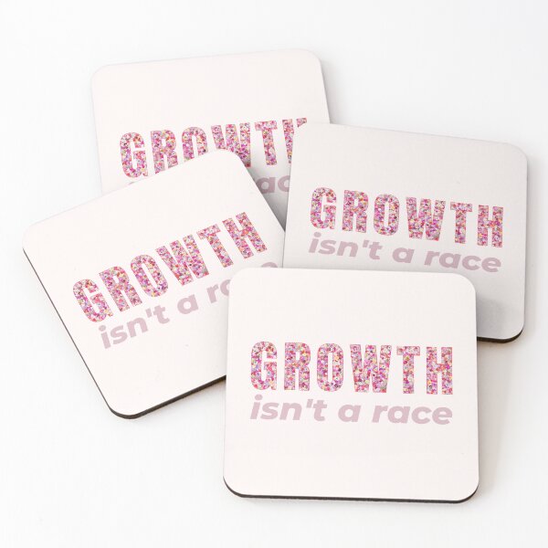 Item preview, Growth Isn't A Race – Floral Typography Quote Design designed and sold by TheSassyNoble.