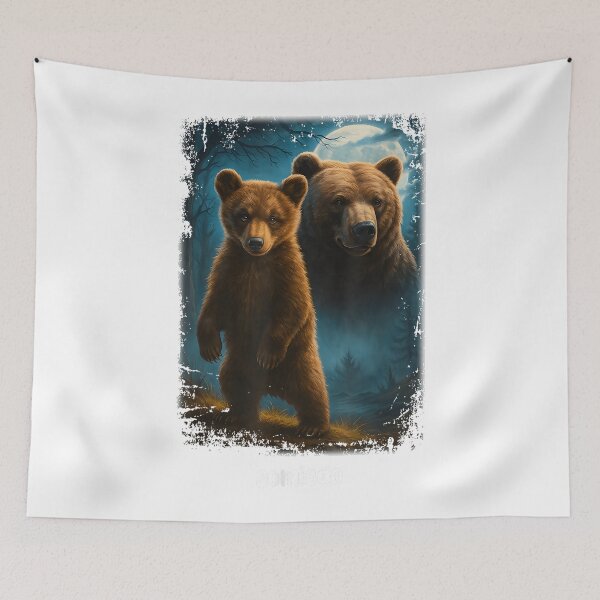 Item preview, Trees Reflection Outdoor Forest Somiedo Bear Funny Animal Lover Bear  designed and sold by McintoshPatr.