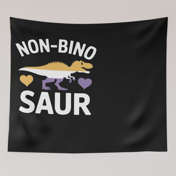 Item preview, Non Bino Saur Dinosaur Nonbinary Flag Pride Triceratops LGBT designed and sold by Eskomeranola.