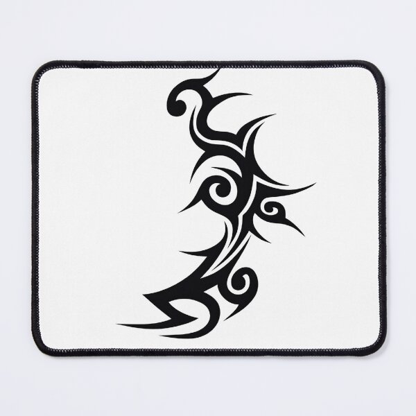 Item preview, Black Tribal Flame Curve – Y2K Tattoo Style Design designed and sold by merchcloth3s.