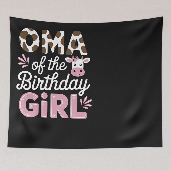 Item preview, Oma Of The Birthday Girl Cow Grandma Family Party designed and sold by Eskomeranola.