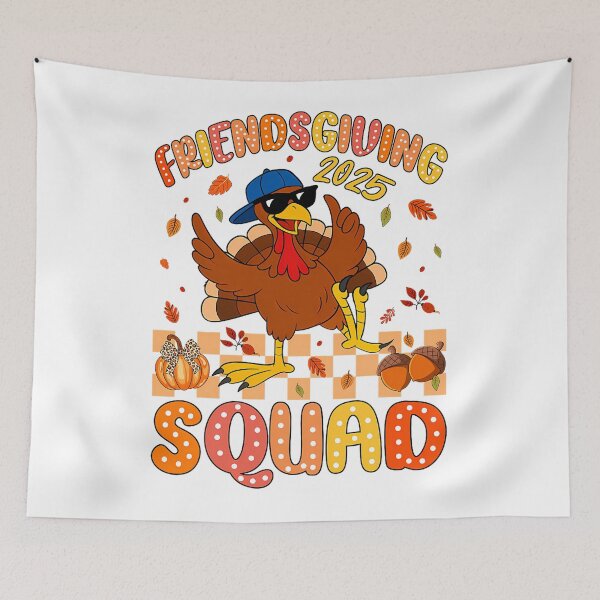 Item preview, Party Friends Friendsgiving Squad Thankful Turkey 90s Humor designed and sold by Daleburuling.