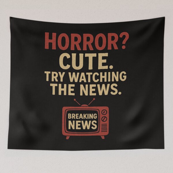 Item preview, Horror? Cute. Try Watching The News. designed and sold by Megaera8.