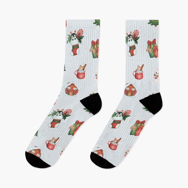 Item preview, Cute Christmas Pattern With Adorable Holiday Characters designed and sold by EL-Lebedenko.