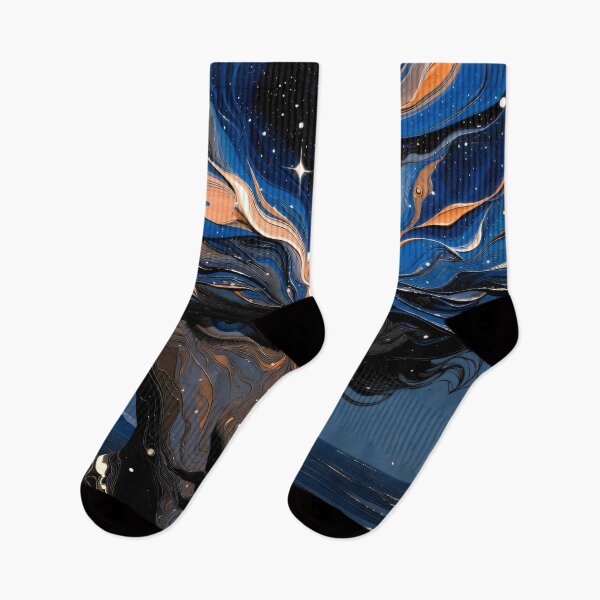 Item preview, Boy in blue ocean and starlight, watercolor designed and sold by KiraChie.