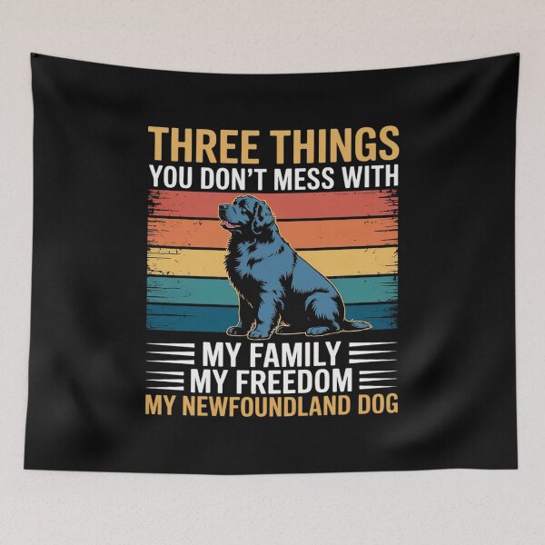 Item preview, Newfoundland Dog – Family, Freedom, and My Blackbear designed and sold by BubblePancake.