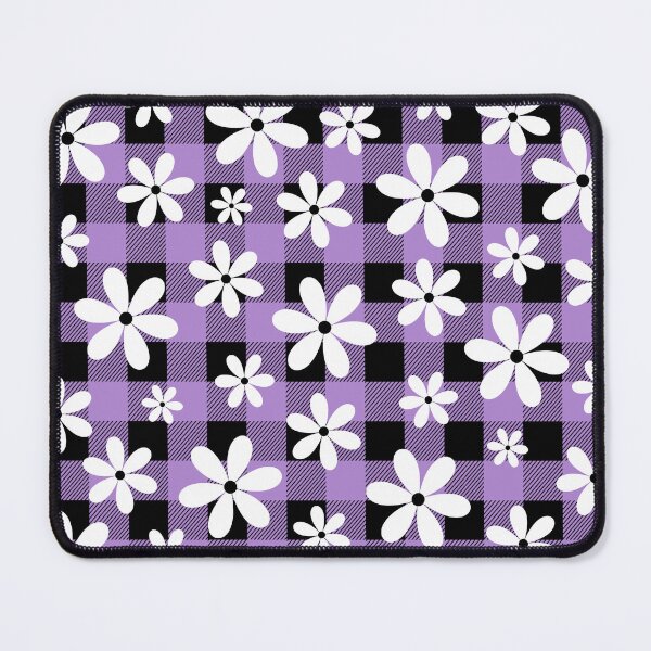 Item preview, Purple Buffalo Plaid Flower Seamless Pattern designed and sold by FlameBornDesigns.
