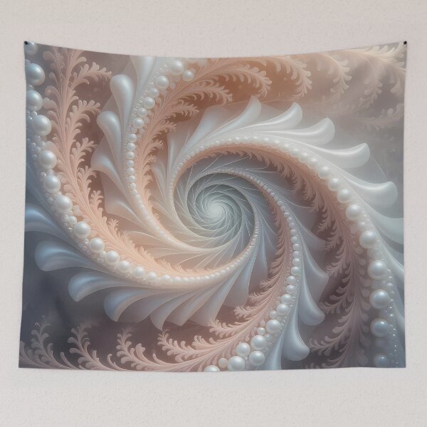 Item preview, Elegant Spiral of Pearls, Coral && Leaves (image size 8320x12480) designed and sold by Digital-Davinci.