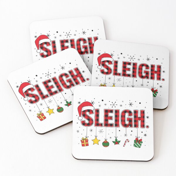 Item preview, Sleigh Christmas Plaid Santa Holiday Typography designed and sold by graphicnew.