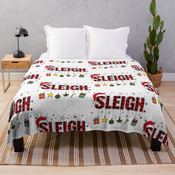 Item preview, Sleigh Christmas Plaid Santa Holiday Typography designed and sold by graphicnew.