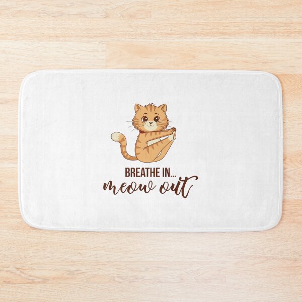 Item preview, Cute Pilates Cat – “BREATHE IN… MEOW OUT” designed and sold by sashica.