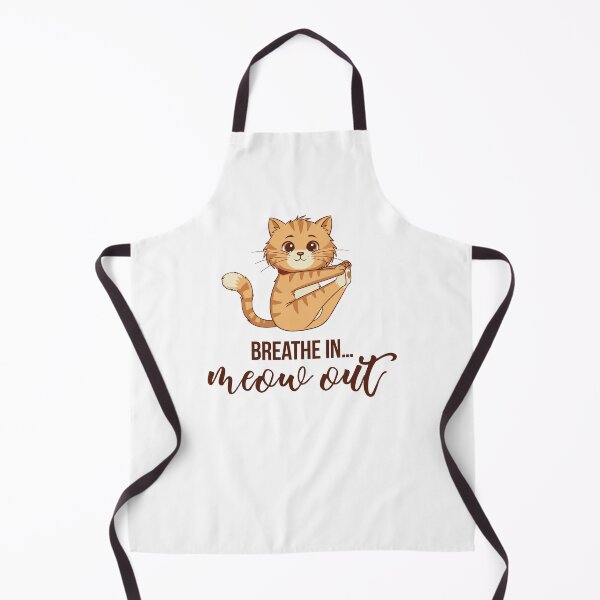 Item preview, Cute Pilates Cat – “BREATHE IN… MEOW OUT” designed and sold by sashica.