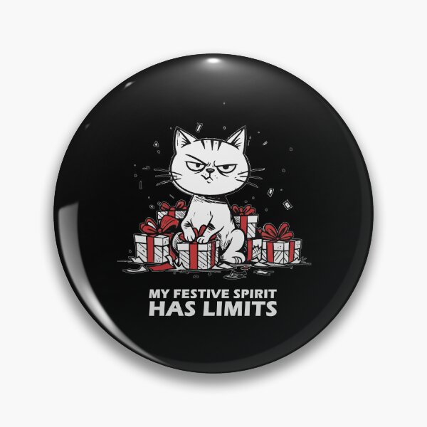 Item preview, ​My Festive Spirit Has Limits T-Shirt | Grumpy Cat Sarcastic Christmas designed and sold by SylwiaPrint.