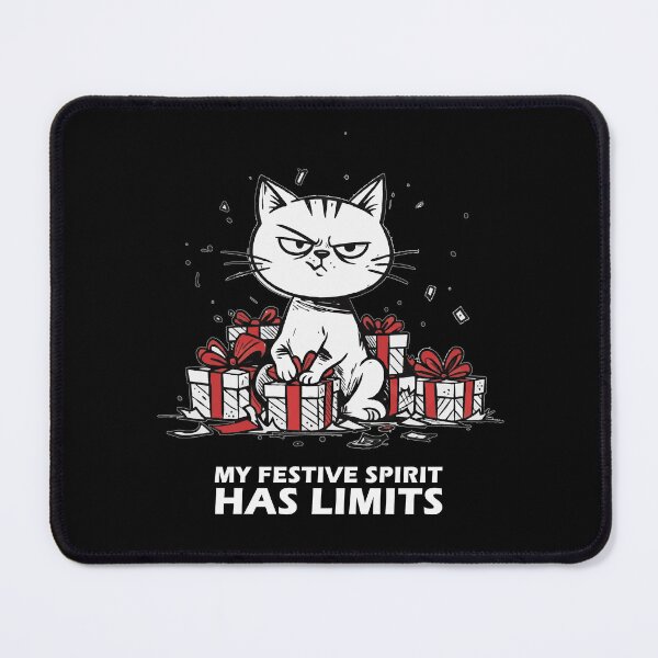 Item preview, My Festive Spirit Has Limits T-Shirt | Grumpy Cat Sarcastic Christmas designed and sold by SylwiaPrint.