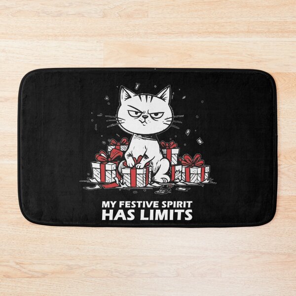 Item preview, ​My Festive Spirit Has Limits T-Shirt | Grumpy Cat Sarcastic Christmas designed and sold by SylwiaPrint.