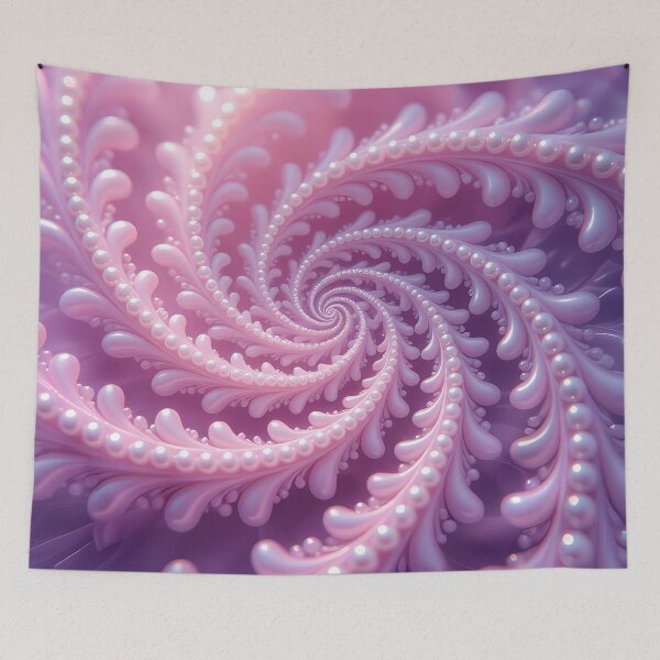 Item preview, Spiral of Purple Tear Drop Pearls, Pearl Spiral Art (image size 8320x12480) designed and sold by Digital-Davinci.