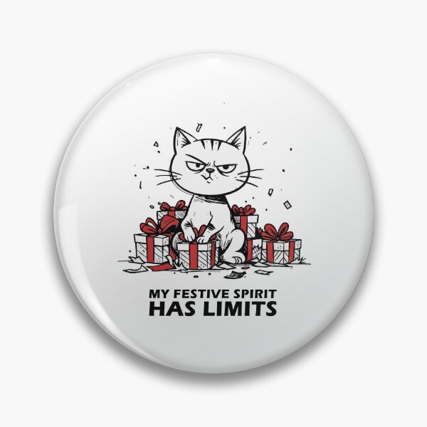 Item preview, My Festive Spirit Has Limits T-Shirt | Grumpy Cat Sarcastic Christmas designed and sold by SylwiaPrint.