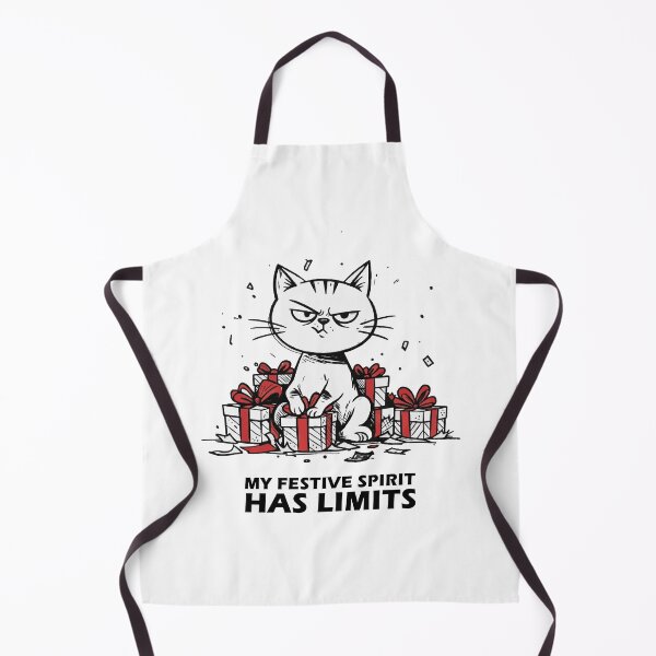 Item preview, My Festive Spirit Has Limits T-Shirt | Grumpy Cat Sarcastic Christmas designed and sold by SylwiaPrint.