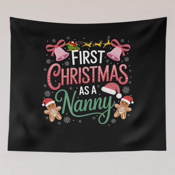 Item preview, First Christmas As A Nanny Holiday Baby Announcement  designed and sold by FreshVibe Prints.