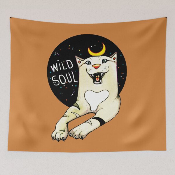 Item preview, Kiekeboekat with Wild Soul - Soft Tangerine designed and sold by Kiekeboekat.