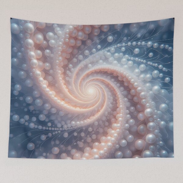 Item preview, Glowing Spiral of Pearls, Pearl Spiral Art (image size 8320x12480) designed and sold by Digital-Davinci.