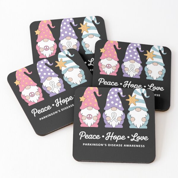 Item preview, Peace Hope Love Gnomes Parkinson's Disease Awareness designed and sold by Bstilablhot.