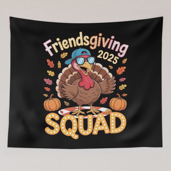 Item preview, 90s Party Humor Friendsgiving Squad Thankful Turkey Friends designed and sold by Daleburuling.