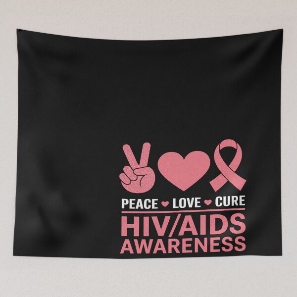 Item preview, Peace Love Cure World Aids Day HIVAIDS Awareness Men Women 1 designed and sold by Bstilablhot.