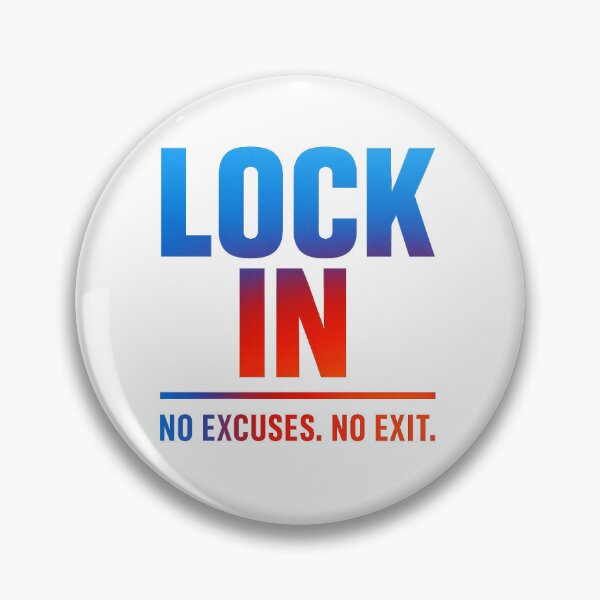 Item preview, Lock In – No Excuses Gradient Motivational Quote designed and sold by the-dovlat.