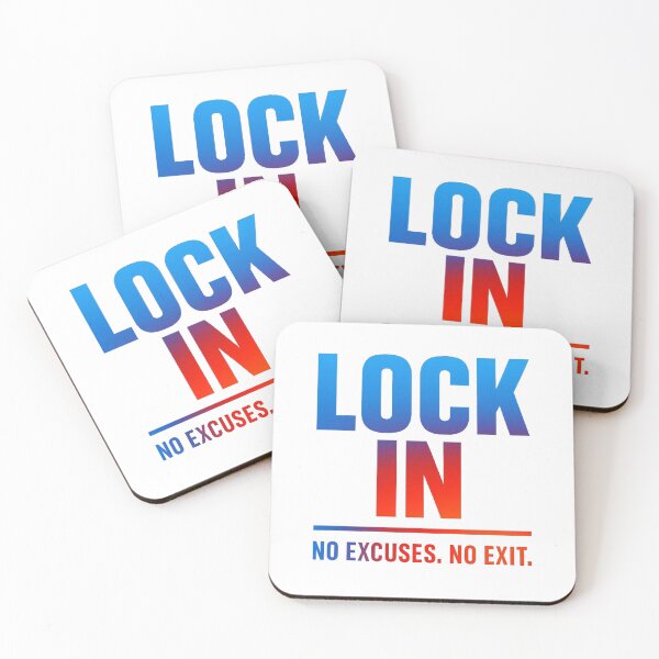 Item preview, Lock In – No Excuses Gradient Motivational Quote designed and sold by the-dovlat.