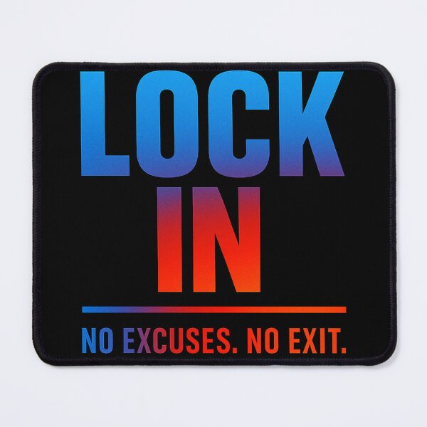 Item preview, Lock In – No Excuses Gradient Motivational Quote designed and sold by the-dovlat.