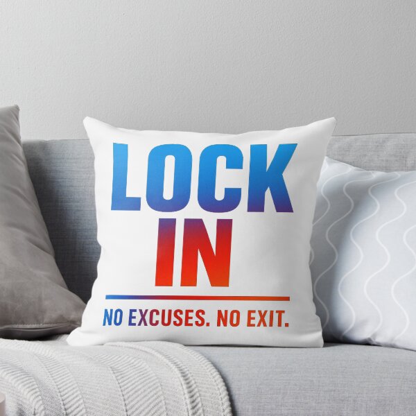 Item preview, Lock In – No Excuses Gradient Motivational Quote designed and sold by the-dovlat.