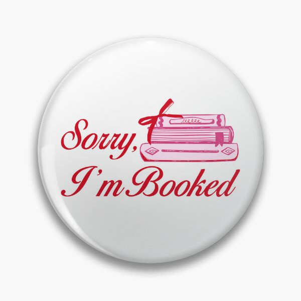 Item preview, Sorry I’m Booked. Pink and Red Books. Book Lover. designed and sold by CoCoArt-Ua.