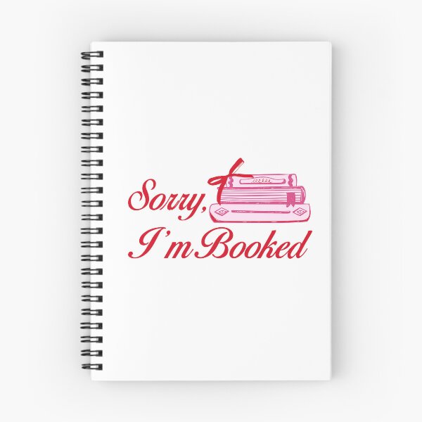 Item preview, Sorry I’m Booked. Pink and Red Books. Book Lover. designed and sold by CoCoArt-Ua.