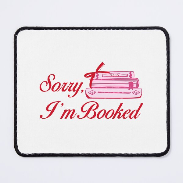 Item preview, Sorry I’m Booked. Pink and Red Books. Book Lover. designed and sold by CoCoArt-Ua.