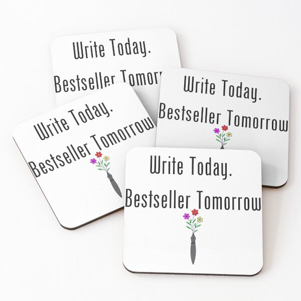Item preview, Write Today Future Bestseller Tomorrow Motivational Text Art Print designed and sold by AlienTechs.