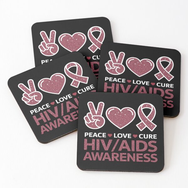 Item preview, Peace Love Cure World Aids Day HIVAIDS Awareness Men Women designed and sold by Bstilablhot.