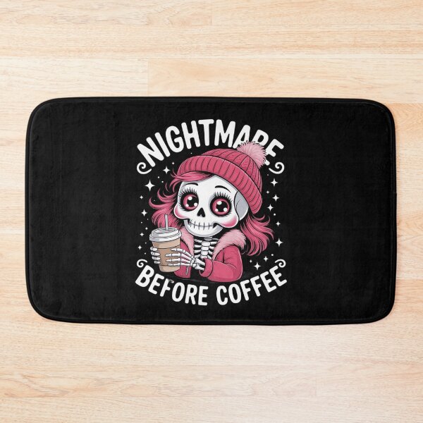 Item preview, Nightmare Before Coffee Skeleton Halloween Skull Spook designed and sold by BubblePancake.