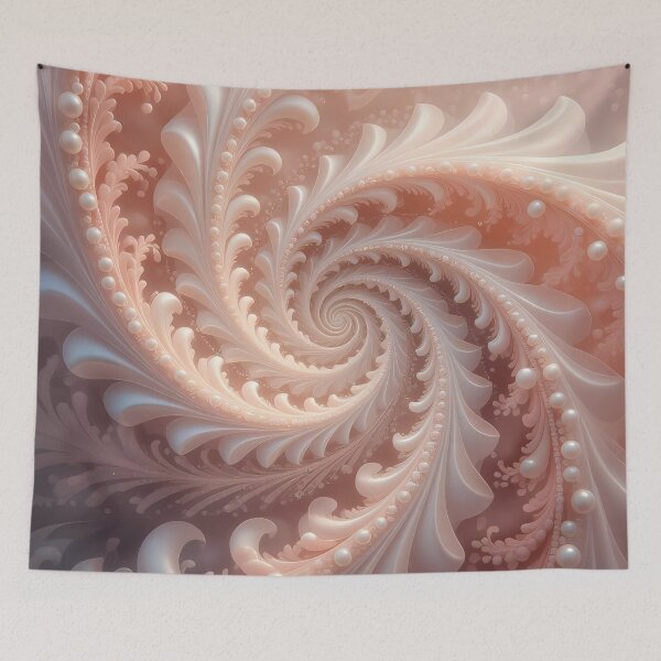 Item preview, Elegant Spiral of Pearls, Coral & Leaves (image size 8320x12480) designed and sold by Digital-Davinci.