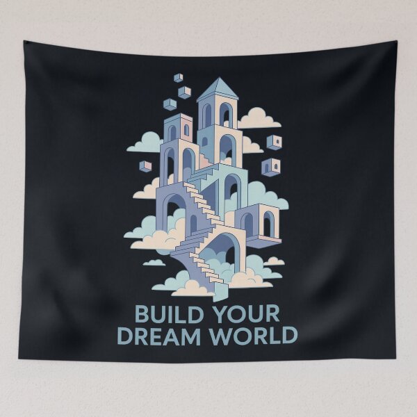 Item preview, Build Your Dream World – Surreal Stairway Fantasy design designed and sold by SidTastic .