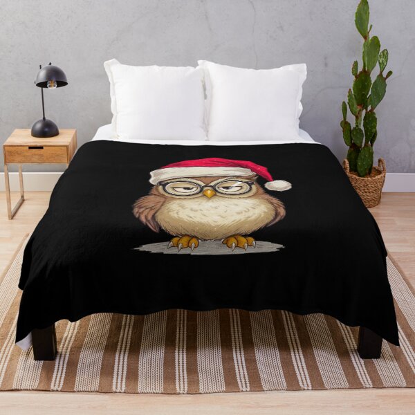 Item preview, Owl in Santa Hat – Vintage Mascot Style | Retro Christmas Owl Design designed and sold by ColorSplash123.