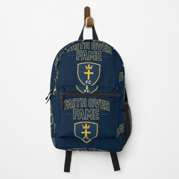 Item preview, Faith Over Fame FC – Christian Sports Crest, Cross & Crown Badge Design designed and sold by astersgraphics.