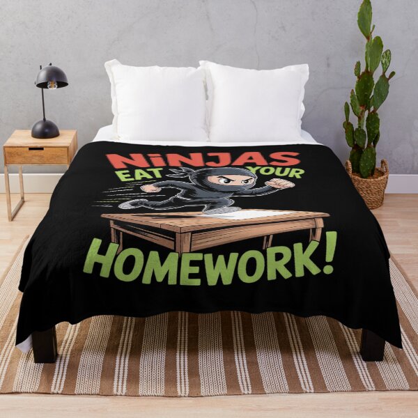 Item preview, Ninjas Eat Your Homework Funny designed and sold by NetoGalaxy.