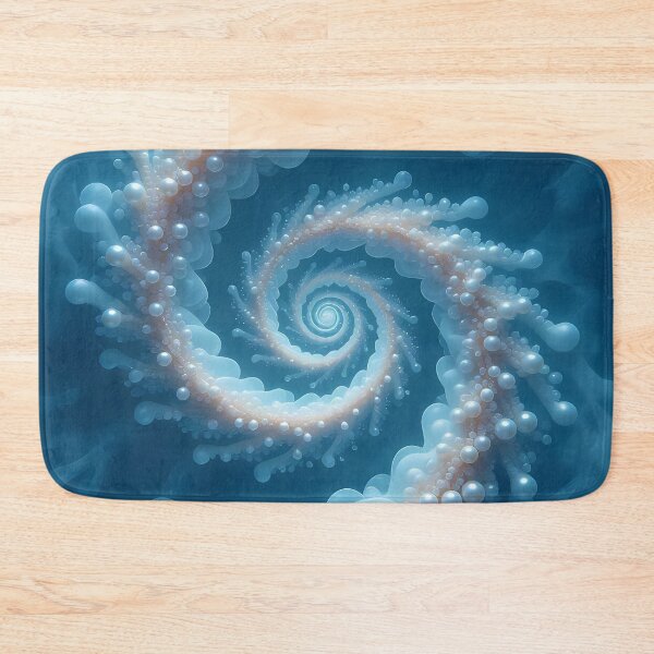 Item preview, Glowing Spiral of Pearls, Blue Water Motif  (image size 8320x12480) designed and sold by Digital-Davinci.