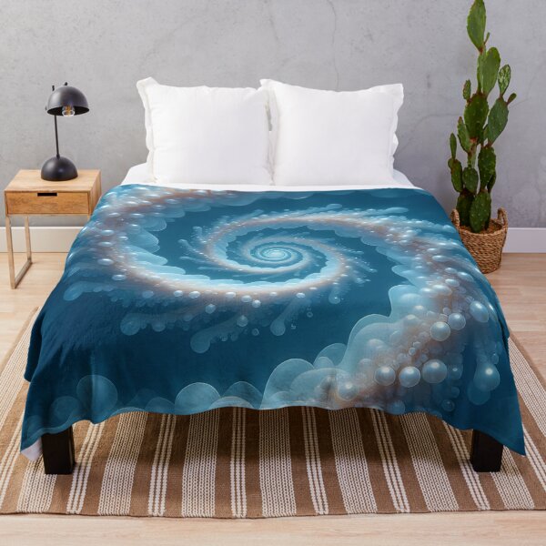 Item preview, Glowing Spiral of Pearls, Blue Water Motif (image size 8320x12480) designed and sold by Digital-Davinci.